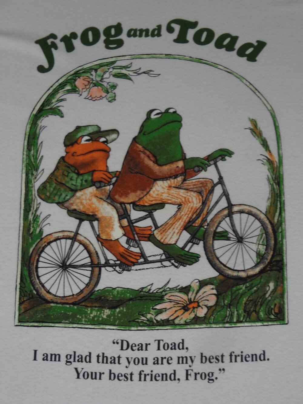 FROG AND TOAD GLAD YOU ARE MY BEST FRIEND OFF-WHITE BEIGE 2XL T-SHIRT L558